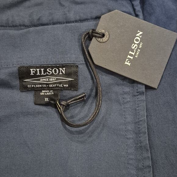 Filson Dry Falls Shorts Men's XL Serv Blue Durable Stretch Cotton Hiking New - Picture 3 of 9
